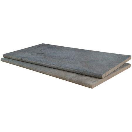 Pedra Azul Blue 13 in. x 24 in. Matte Porcelain Pool Coping (4.33 sq. ft. / case)