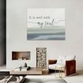 thumbnail image 4 of Large Christian Wall Art It Is Well With My Soul Pictures Wall Decor Bible Verse Canvas Painting Print Modern Home Decor Artworks Framed for Living Room Bathroom Master Bedroom Sign Church 20"x16", 4 of 7