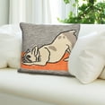 thumbnail image 3 of Liora Manne Frontporch Yoga Dogs Indoor Outdoor Decorative Pillow Heather, 3 of 6
