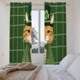 thumbnail image 3 of St. Patrick's Day Kitchen Curtain for Berdoom Living Room Cafe 72 Inch Length, Green Shamrock Kitten Cats Hat Buffalo Plaid Tiers Curtains Light Filtering Drapes Window Treatment 2 Panels 52"Wx72"L, 3 of 8