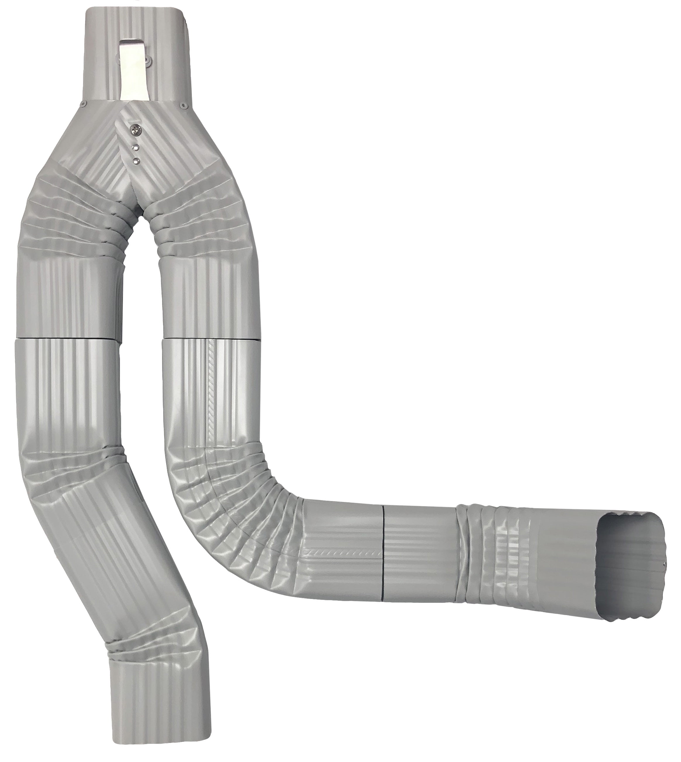 Offset Downspout Diverter for Rain Barrels (3X4, PEARL GREY)