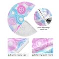 thumbnail image 4 of Blue and Pink Circle Christmas Tree Skirt Stand Mat Waterproof Floor Protection Mat for Holiday Decoration, 4 of 6