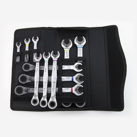 Wera 020091 Joker Combination Wrench Pouch Set with Switch - 11 Piece Metric