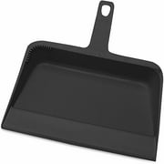 Genuine Joe, GJO02406, Heavy-duty Plastic Dust Pan, 1 Each, Black
