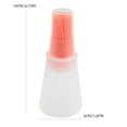 thumbnail image 3 of Silicone Oil Bottle Brush with Lid Heat Resistant Kitchen Tool for Baking Grilling and Frying with Food Grade Bottle and Measurement Marks(Red), 3 of 3