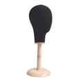thumbnail image 2 of TOOYFUL Mannequin Head Hat Display Stand with Professional Wooden Base for Home Shopping Mall , Hats, Caps, Headdress Salon Props black, 2 of 10