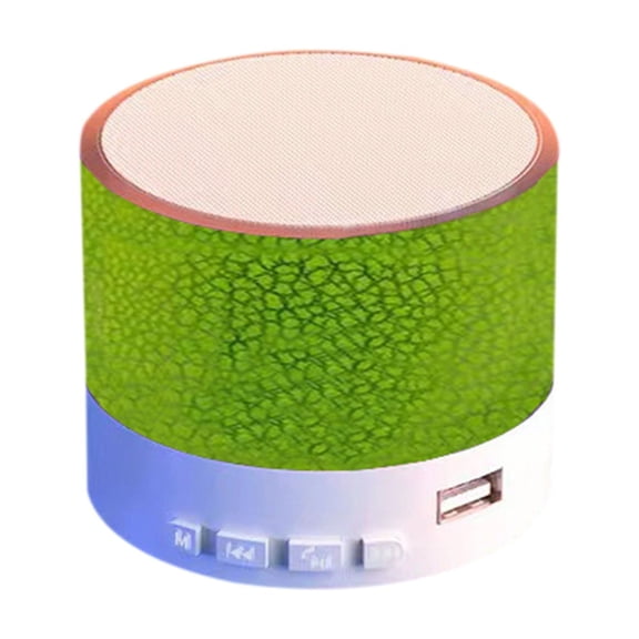 HBBKVI 2.4" Portable Bluetooth Speaker with Color-Changing Lights Small Crack Bluetooth Speaker Outdoor Portable Subwoofer Wireless Small Speaker Home Desktop Luminous Mini Speaker