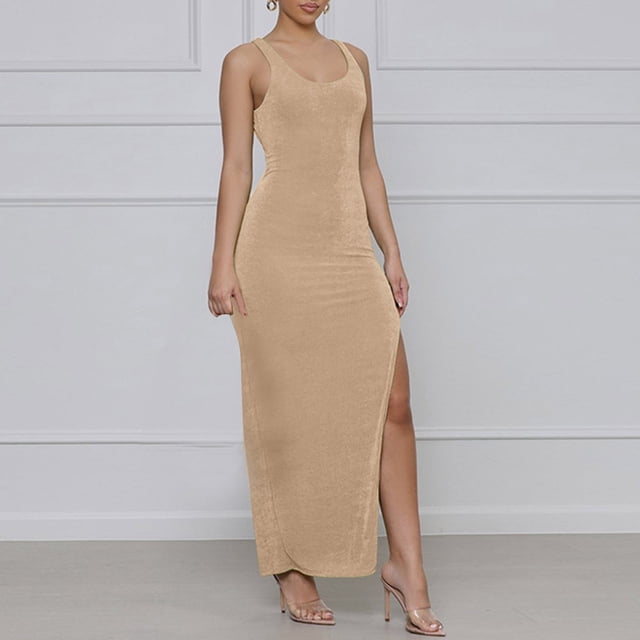 Mefallenssiah Robe Femme Col Rond Manches Courtes Décontractée Tunique Unie Mini Robe