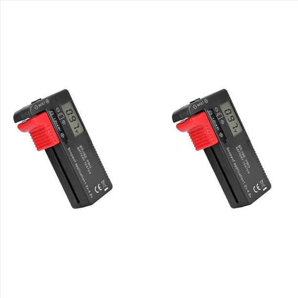 2X Bt-168 Pro Probador de Capacidad de Batería Comprobador de Batería Digital Probador de Celda Portátil de Plástico para Aa 1.5V 9V