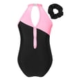 thumbnail image 2 of YONGHS Kids Girls Sleeveless Rhinestone Gymnastic Leotard Ballet Dance Bodysuit with Hair Band Set Pink 14, 2 of 7