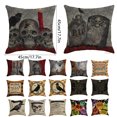 thumbnail image 4 of Bearachild Funda de almohada Dormitorio Prop Cremallera oculta Decoración de Halloween Funda de almohada Patrón de calabaza Funda de cojín para sofá Decoración del hogar seis SXYM42 Bearachild HA060851-06B, 4 of 6