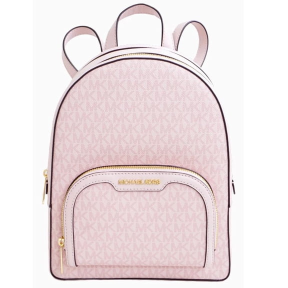 Michael Kors Women's Backpack Bag MK Jaycee MD PKT Logo Powder Blush New (Light Powder Blush) 35S3G8TB6V-424