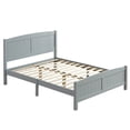 thumbnail image 5 of Fithood Full Pine Single-Layer Core Vertical Stripe Full-Board Curved Bed Head With The Same Bed Foot Wooden Bed Grey, 5 of 5
