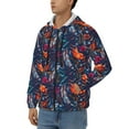 thumbnail image 3 of Kdxio Tropical Flower Print Men Hoodies Casual Hoodies for Men with Zip Pockets Full Zip Long Sleeve Sweatshirt Sports Hooded Jacket-Medium, 3 of 5