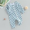 thumbnail image 2 of Gupgi Newborn Baby Boy Zipper Romper Checkered Jumpsuits Infant Fall One Piece Outfit 0-18 Months), 2 of 9