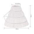 thumbnail image 4 of Children's 3-Hoop Petticoat, Full Slip Crinoline Skirt for Girls, Flower Girl Dress Underskirt, 4 of 4