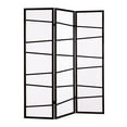 thumbnail image 2 of Roundhill Furniture Paper and Wood 3-Panel Screen Room Divider in Black, 2 of 3