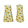 thumbnail image 7 of Uemuo Blue White Striped Sunflower A Pattern Women’s Sleeveless Dress – Casual Summer A-Line Dress, Stylish and Comfortable Sundress for Hot Weather, 7 of 7