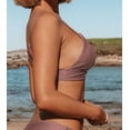 thumbnail image 3 of Cupshe V Neck Ribbed Bikini Top, Size L, Brown (Women's), 3 of 5