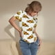 thumbnail image 3 of Balery Pizza Body de cuello redondo de manga corta para mujer Tops de manga corta Tops básicos-Medium, 3 of 7
