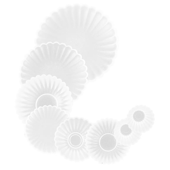 GAXIRE 8-Piece Dollhouse Dinnerware Set PVC Miniature Plates Cups Bowls for Doll Accessories