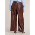 thumbnail image 3 of ELOQUII Women's Plus Size Textured Faux Leather Wide Leg Pant, 3 of 4
