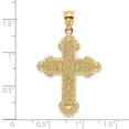 thumbnail image 3 of 14K Flower Center Scroll Cross Charm K8392, 3 of 4
