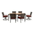 thumbnail image 2 of Hanover Mercer Dining Set - Furniture set - 7-piece (dining table, 4 dining chairs, 2 swivel rocking chairs) - armrests - crimson red, 2 of 2