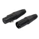 thumbnail image 3 of Negro 8 piezas 4 macho 4 hembra XLR 3 pines micrófono Audio Cable conectores enchufes, 3 of 9