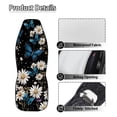 thumbnail image 5 of Chririnla Moonlit Daisy & Blue Butterfly Pattern Front Seat Covers Polyester Waterproof Easy to Install Car Seat Protectors for Auto, 5 of 12