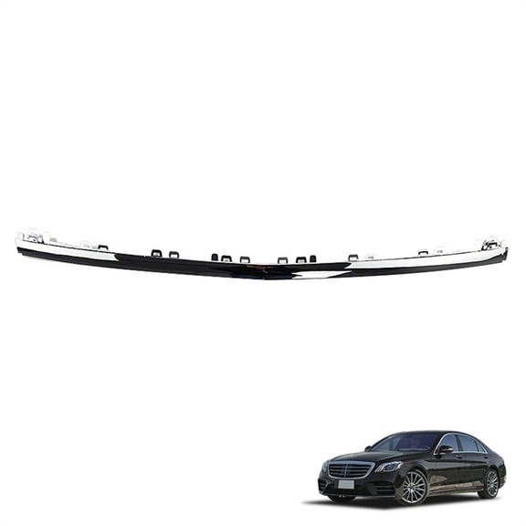 Chrome Car Front Bumper Lip Bezel Cover Trim For Mercedes Benz S W222 4MATIC 2018-2020