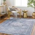 BoutiqueRugs Rosman Farmhouse Runner Rug Machine Washable Sky Blue