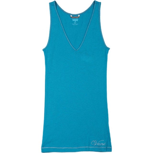 Vans Racerback Tank Top para mujer, azul, XS Vans Camiseta sin mangas