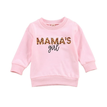 

Sedceaty Baby Girls Pullover Sweatshirt Infant Long Sleeve Round Collar Letter Printed Pattern T-Shirt