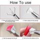 thumbnail image 5 of 200 pcs Nail Sponge, with Metal Clip, Used to Create a Variety of Gradient Nail Art Patterns (White), 5 of 5