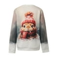 thumbnail image 4 of DHFJKG Women's Casual Christmas Sweatshirt Cute Rabbit Snowflake Printed Long Sleeve Crew Neck Pullover Fall Winter Comfort Tops, 4 of 8