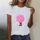 thumbnail image 1 of Fiudx Ofertas y Liquidaciones Top de Manga Corta con Cuello Redondo y Estampado de Pecho para Mujer, 1 of 4