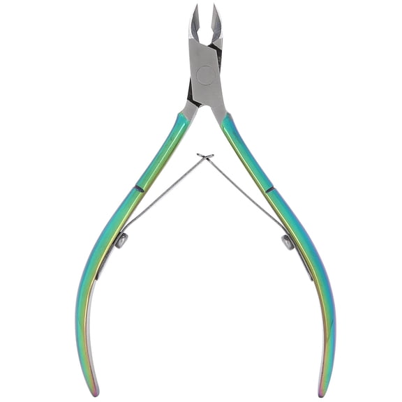 Xirurus Stainless Steel Nail Cuticle Nippers – Sharp Dead‑Skin Scissors with Built‑In Spring Buckle, Ergonomic Handle, Compact & Colorful – Ideal for Pedicure & Manicure
