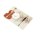 thumbnail image 2 of MKHERT Funny A Cello Instrument with Colorful Music Notes Placemats Table Mats for Dining Room Kitchen Table Decoration 12x18 inch,Set of 4, 2 of 3