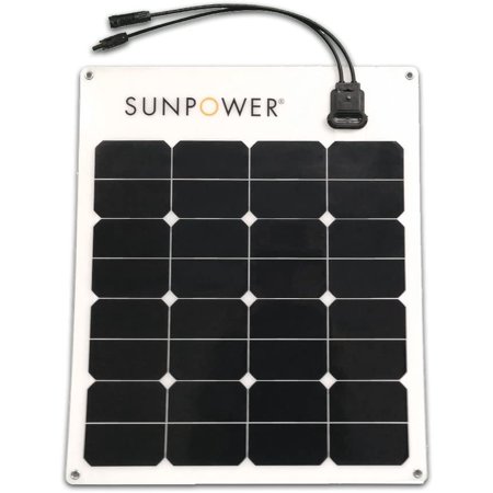 SunPower 50 Watt Flexible Monocrystalline High Efficiency Solar Panel