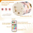 thumbnail image 5 of Yayeee Flameless Candles with Remote Flickering Battery Operated Multi Color Changing, Blue Christmas Santa, 5 of 7