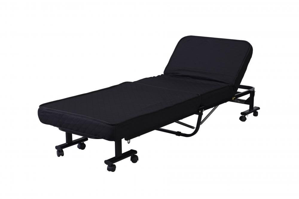 Black Super Strong Portable 27" By 71" Folding Rollaway Bed with