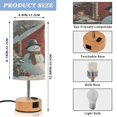 thumbnail image 2 of Wobogo Elegant Snowman Bedside Lamp Touch Control Table Lamp with USB A+C Charging Ports & AC Outlet 3-Way Dimmable Nightstand Lamp with Linen Fabric Shade for Bedroom Living Room, 2 of 8