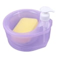 thumbnail image 3 of Dispensador de jabón para platos 2 en 1 con soporte de esponja Juego de dispensador de jabón líquido Dispensador de jabón de de dispensar, 3 of 9