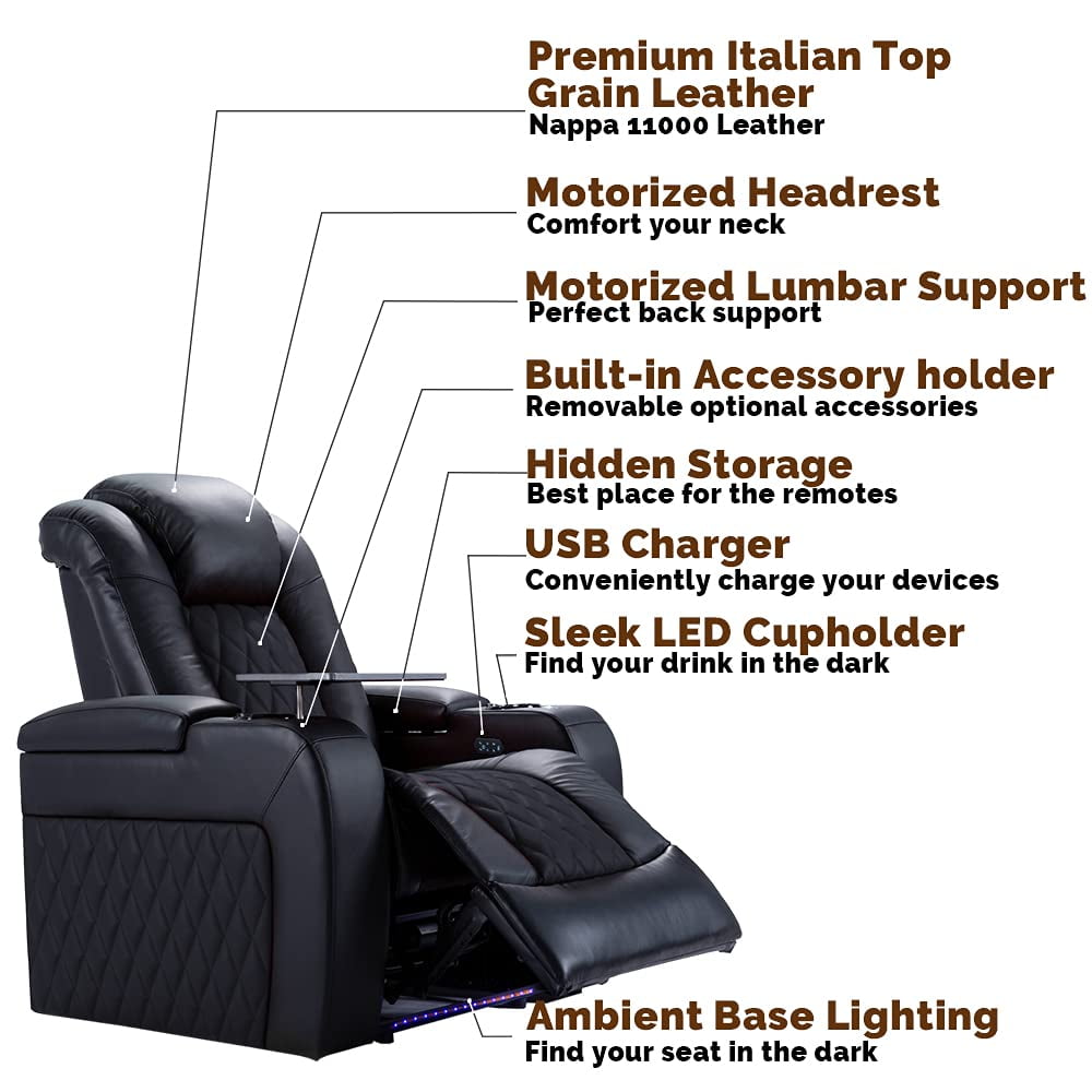 Valencia Tuscany Home Theater Seating Premium Top Grain Italian