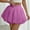 Pink, variant on Kilaqueen Mini Skirts for Women Fashion Ruffle Hem Bubble Skirts Pleated High Waisted A-Line Skirts Elastic Y2k Summer Skirts