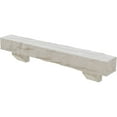 thumbnail image 3 of Ekena Millwork 8"H x 8"D x 60"W Riverwood Faux Wood Fireplace Mantel Kit with Ashford Corbels, Factory Prepped, 3 of 10