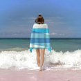 thumbnail image 6 of PHYHOO  Microfiber Beach Towel: Quick-Dry, Compact, Sand-Free, Absorbent, Sandproof and Lightweight - Perfect for Camping, Beach, and Roadtrips (Sky Blue Stripes Design  30x60in, 6 of 8