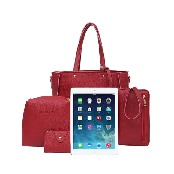 Women Four Set Handbag Shoulder Bags Four Tote Bag Crossbody Wallet Bags Thirty One Tote Bags Mesh Beach Tote Mini Handbag Simply Bags Rubber Tote Cute Tote Bag Extra Large Canvas Tote Bag Tote Bag