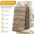 thumbnail image 6 of Ktaxon Large 7 Drawers Dresser Chests for Bedroom, Wood Chset of Drawers,Dressers Organizer for Bedroom, Living Room,Hallway, Gray, 6 of 16